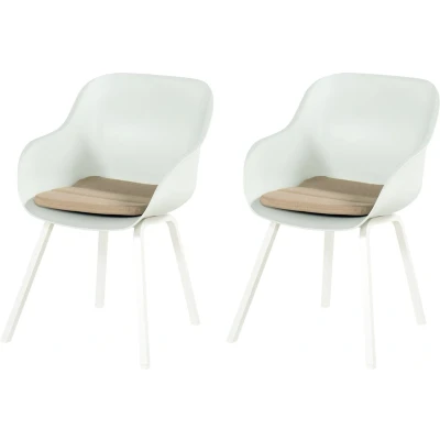 Afbeelding van Hartman Le Soleil Tuinstoel Set van 2 Wit