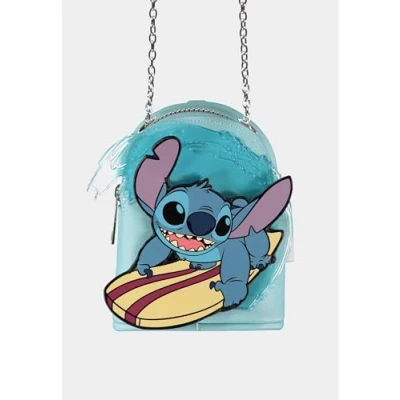 Afbeelding van Difuzed Lilo &amp; Stitch Micro Bag Coin Purse met Keychain Surfing Keyrings