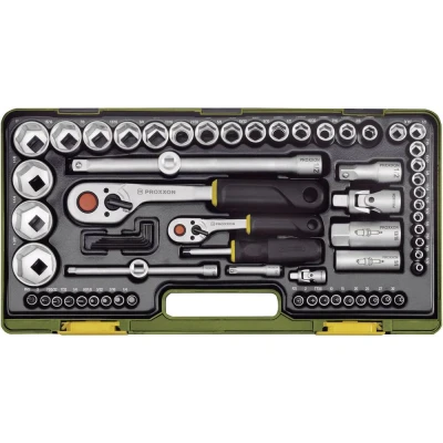 Afbeelding van Proxxon Industrial Super set 23294 Dopsleutelset Inch 1/4 (6.3 mm), 1/2 (12.5 mm) 65 delig