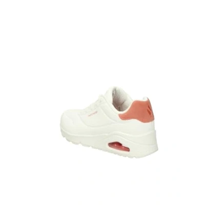 Afbeelding van Skechers Sport UNO Sneakers laag, Dames, Maat: 38.5, White/coral Hoogwaardig imitatieleer