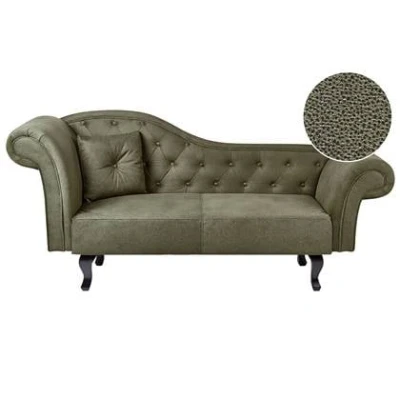 Afbeelding van Beliani LATTES Chaise longue Groen Linkerzijde Fluweel
