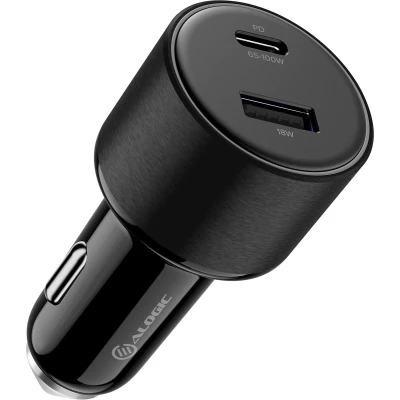 Afbeelding van Alogic Rapid Power 100W Car Charger 1 X USB C &amp; A Port with 1m to 5A Charging Cable