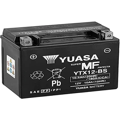 Afbeelding van Yuasa YTX12 Batterij di Ricambio AGM, 12 V, 10,5 Ah, 180 A, zonder
