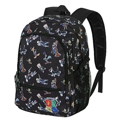 Afbeelding van Karactermania Looney Tunes Harry FIGHT FAN 2.0 Rugzak Backpack met trolley bevestiging Zwart
