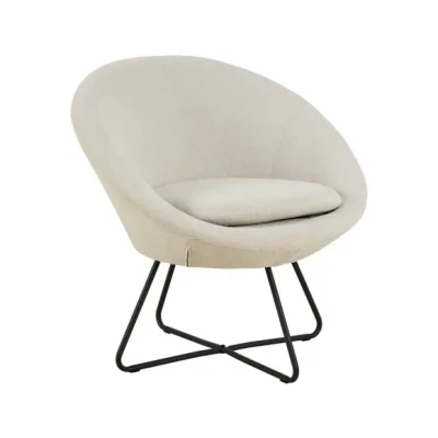 Afbeelding van Fauteuil Beige Stof 82x71x81 cm Eva Apia Giga Living