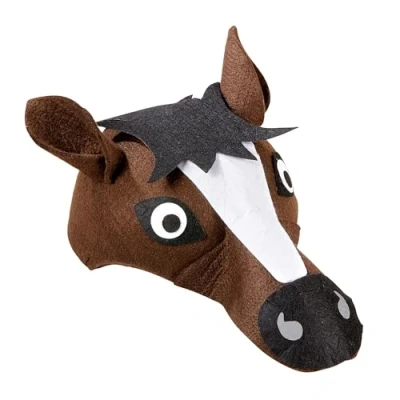 Afbeelding van Widmann Dierenhoed voor kinderen, van vilt, masker, dierenkostuum, kinderfeest, carnaval