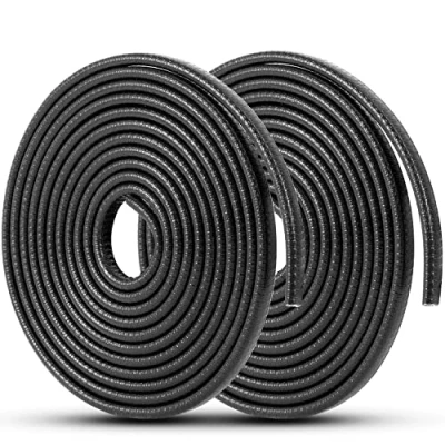 Afbeelding van Autodeurbescherming in U vorm, bescherming voor de autodeur van rubber, tegen botsingen, 8 m (zwart)