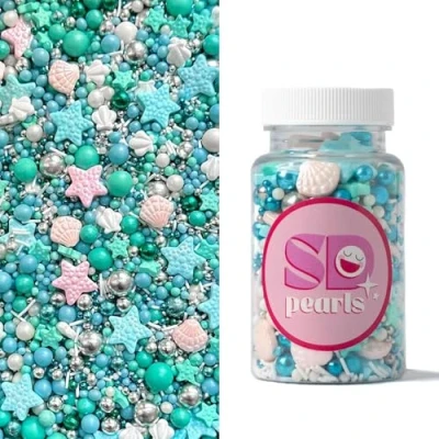 Afbeelding van SD Pearls Lot de 100 boîtes à sucre colorées pour gâteaux, cupcakes, barbe papa, cake pops et desserts fêtes prénatales, d&#039;anniversaire d&#039;enfants (mélange « trésors marins »