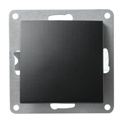 Afbeelding van MC POWER Flair wisselschakelaar, inbouw, 10 A, 250 V, tuimelschakelaar, steekconnector, mat zwart