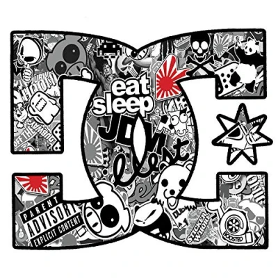 Afbeelding van Biomar Labs 2 x pvc stickers voor auto, motorfiets, tuning DC Stickerbomb Sticker Bomb B 222