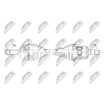 Afbeelding van NTY NPW BM 143 Aandrijfas Vooras links 635 Automatische versnellingsbak MINI: Countryman