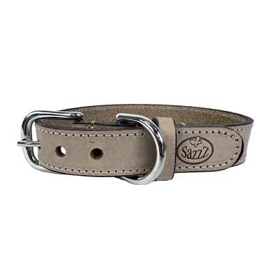 Afbeelding van Sazzz Halsband Hond Nomad Vintage Leer Beige 32 39X2,5 CM
