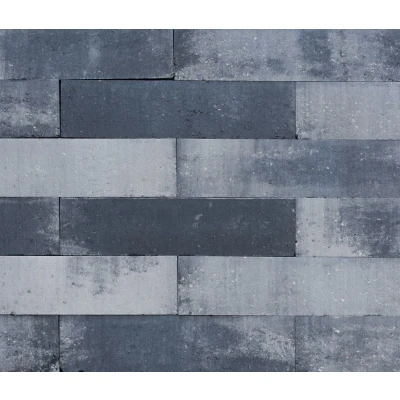 Afbeelding van MBI Patioblok Strak Grijs/Zwart 60x15x15 cm