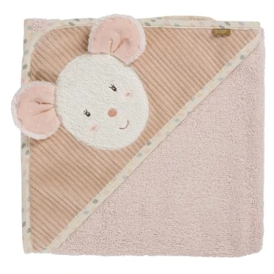 Afbeelding van Fehn Handdoek met capuchon, badstof badponcho capuchon en muispatroon, absorberend zacht als pluche, voor baby&#039;s peuters vanaf 0 maanden