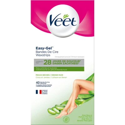 Afbeelding van Veet Waxstrips Easy Gelwax Droge Huid 40ST