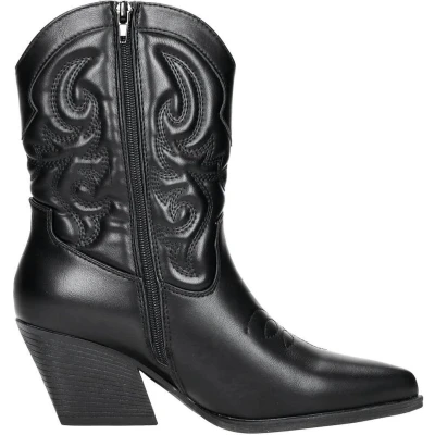 Afbeelding van SUB55 Western boots Enkellaarsjes Hak zwart Maat 36