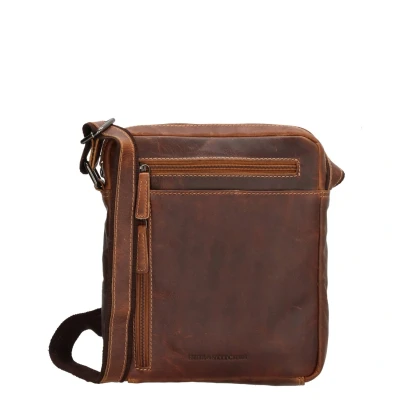 Afbeelding van Hide &amp; Stitches Japura Schoudertas Cognac 100% Leer