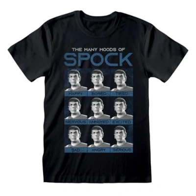 Afbeelding van Henry Tiger STAR TREK MANY Moods OF Spock Tshirt print, Heren, Maat: Medium, Black