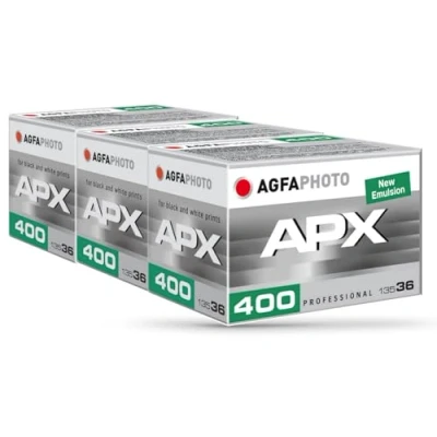 Afbeelding van AgfaPhoto APX 400 3 films zwart en wit 35 mm 36 posities