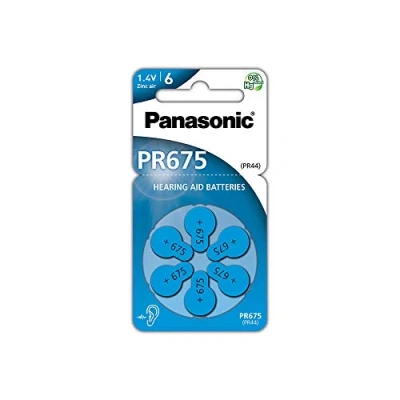 Afbeelding van Panasonic 48833 V675/PR44 (PR675) zink lucht hoorapparaat batterijen 1 4 V