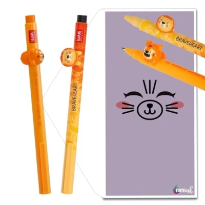 Afbeelding van Legami Lovely Friends Lot de stylos avec enveloppe cadeau Motif lion et tigre