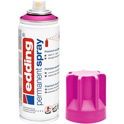 Afbeelding van edding 5200 permanent spray premium acrylverf telemagenta mat RAL 4010