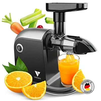 Afbeelding van Vandenberg [HET ORIGINEEL] Slow Juicer Winnaar sapcentrifuge groente en fruit test [150 W] Vitaminebehoudende elektrische met omkeerfunctie Inclusief reinigingsborstel BPA vrij