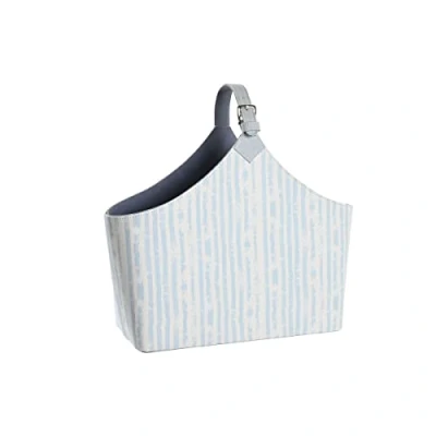 Afbeelding van Tijdschriftenrek DKD Home Decor 49 x 17 45 cm Blauw Wit Mediterrane
