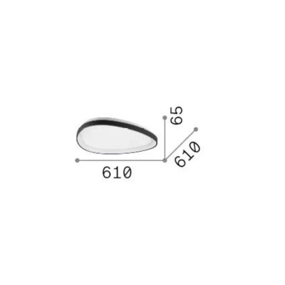 Afbeelding van Ideal Lux LED plafondlamp Gemini messingkleurig, 61 cm aan/uit