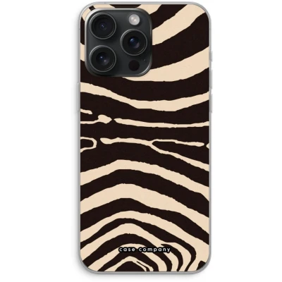 Afbeelding van Case Company® hoesje geschikt voor iPhone 15 Pro Max Arizona Zebra Soft Cover Telefoonhoesje Bescherming aan alle Kanten en Schermrand