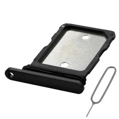 Afbeelding van MMOBIEL Dual Simkaart Houder Compatibel met Google Pixel 8a Sim Tray Dubbele Simkaarthouder Vervanging Card Incl. Pin en Waterdichte Rubberen Ring Zwart