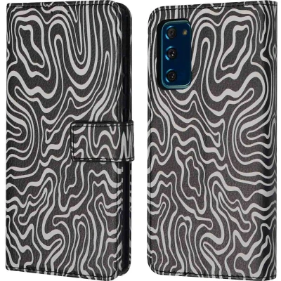 Afbeelding van iMoshion Hoesje Met Pasjeshouder Geschikt voor Samsung Galaxy S20 FE Design Bookcase smartphone Meerkleurig / Black And White