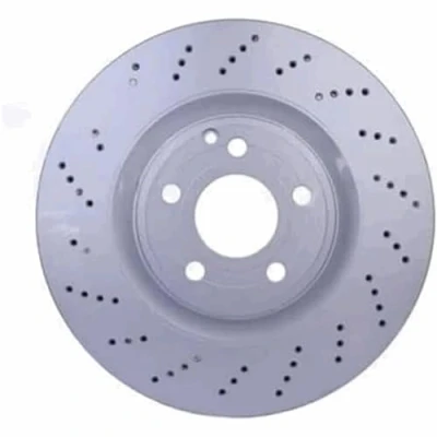 Afbeelding van HELLA 8DD 355 126 381 Remschijf 344 32 05/06 112 interne ventilatie, Geperforeerd Gecoat High carbon Zonder wielbevestigingsbout, wielnaaf