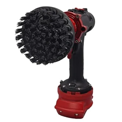 Afbeelding van Premium Boorborstel. Ultra Stiff, zwart, 10 cm. Professionele zelfreiniger. Schraapt geen oppervlakken. Geschikt voor het reinigen van roosters, stenen, bakstenen en buitentegels