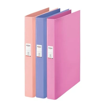 Afbeelding van Rexel Solea Set van 3 hoogwaardige A4 mappen met 2 ringen, rugbreedte 25 mm, capaciteit 190 vellen, voor het organiseren documenten thuis, op school of kantoor, gesorteerd (blauw,