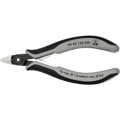 Image de KNIPEX 79 42 125 ESD coupe diagonale électronique de précision avec poignées multi composants brunies mm