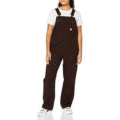 Afbeelding van Tuinbroek Overall Dames Canvas Carhartt Crawford Bib Stretch Bruin