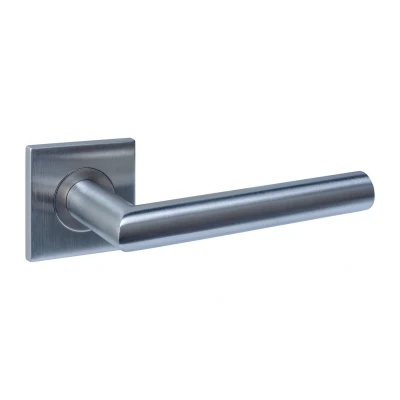 Afbeelding van Intersteel Deurkruk Q 04 op rozet verdekt 53x53x6mm rvs