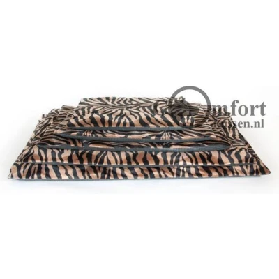 Afbeelding van Comfort benchkussen bonfire zebra zw/bruin 60x50 cm polyestervezels