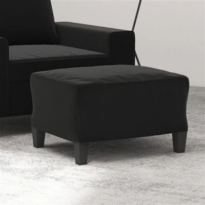 Afbeelding van vidaXL Voetenbank 60x50x41 cm microvezelstof zwart