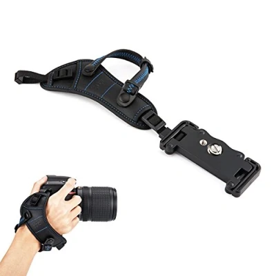 Afbeelding van JJC Polsband met U type plaat voor Canon Nikon Olympus Sony Panasonic Pentax DSLR camera