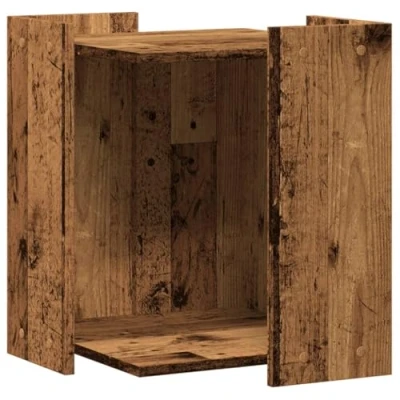 Afbeelding van Kattenbakkast 42x42x51 cm bewerkt hout oud houtkleurig