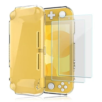 Image de ProCase Coque Nintendo Switch Lite 2019, Étui Housee de Protection Cover TPU Transparent Anti Choc Rayures, avec 2x protecteurs d&#039;écran en verre trempé et un kit d&#039;installation