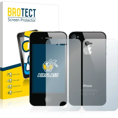 Afbeelding van BROTECT AirGlass kogelwerende glasfolie (1 Stuk, Apple iPhone 4s), Smartphone beschermfolie, Transparant