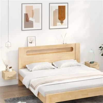 Afbeelding van Nachtkastjes 2 st wandgemonteerd 35x35x20 cm sonoma eikenkleur