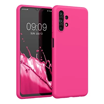 Afbeelding van kwmobile telefoonhoesje geschikt voor Samsung Galaxy A13 4G Hoesje smartphone Back cover in neon roze