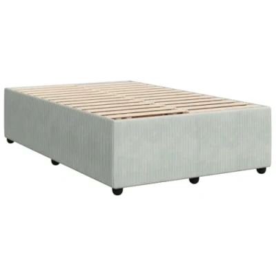 Afbeelding van vidaXL Bedframe fluweel lichtgrijs 120x200 cm