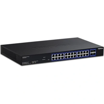 Afbeelding van TRENDnet TEG 3284WS Version v1.0R switch multi Gigabit web intelligent 24 x 10/100/1000/2.5G + 4 10 SFP+ rack uitvoering TAA Compliant