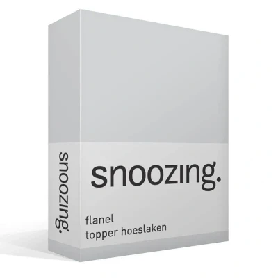 Afbeelding van Snoozing Flanel Topper Hoeslaken Eenpersoons 70x200 cm Grijs
