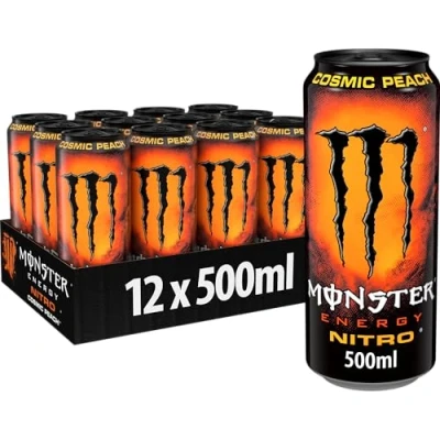 Afbeelding van Monster Energy Nitro Cosmic Peach in praktische wegwerpdozen (12 x 500 ml)